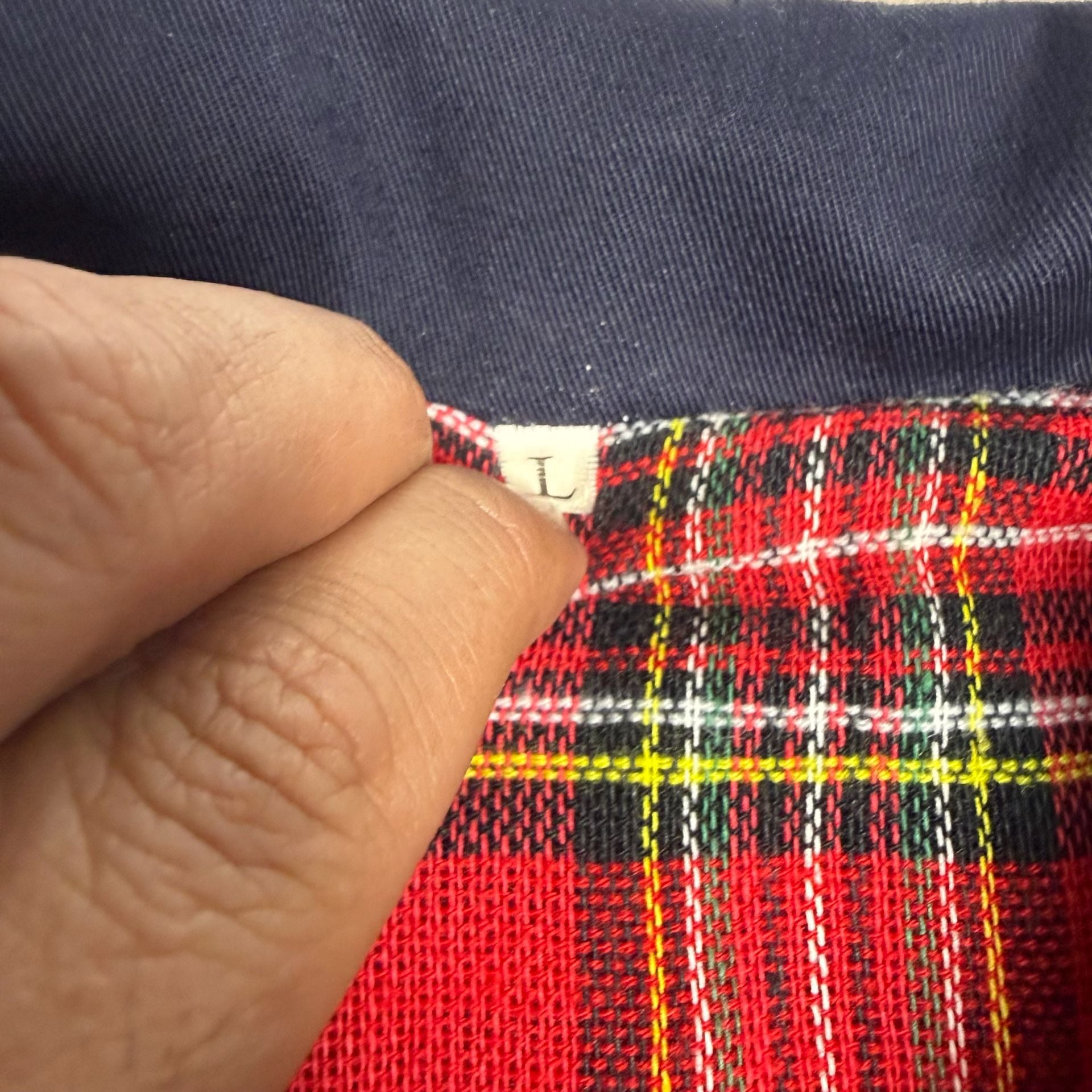 Relco London Navy Harrington Jacket With Red Plaid Lining — image 2 of 6